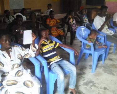 Church service, beginning of mission.